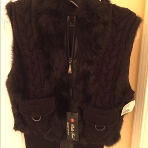 Belle Fare Fur Vest (Chocolate) Size XS